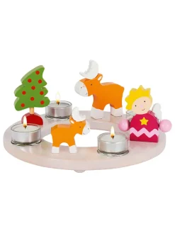 Kerzenkranz "Ostern und Weihnachten" in Bunt