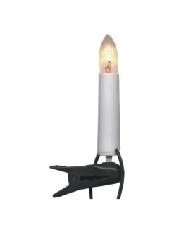 Kerzenlichterkette 25 Baumkerzen E10 Fassung für Innen L: 12m in weiß