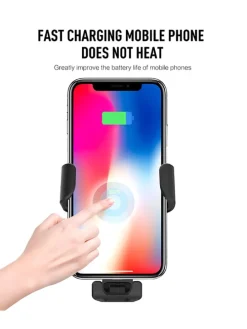 Kfz-Smartphone-Halterung mit Ladefunktion in Schwarz