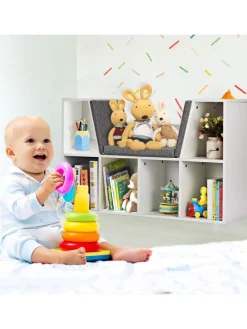 Kinder Bücherregal 103x30x63cm in Weiß