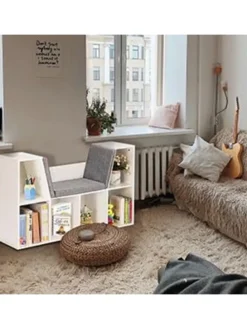 Kinder Bücherregal 103x30x63cm in Weiß