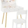 Kinder Schminktisch Set mit Beleuchtung ab 3 Jahren in Weiß