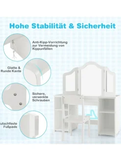 Kinder Schminktisch-Set in Weiß