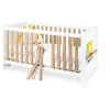 Kinderbett "Lova" in Weiß/ Beige - (L)150 x (B)79 x (H)81 cm