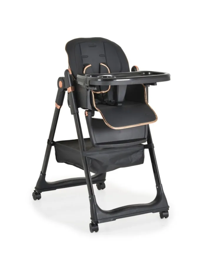 Kinderhochstuhl Lindo klappbar in schwarz