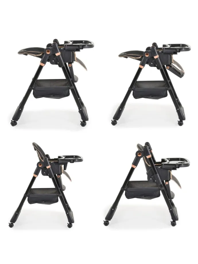 Kinderhochstuhl Lindo klappbar in schwarz