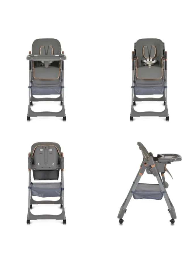 Kinderhochstuhl Lindo klappbar in grau