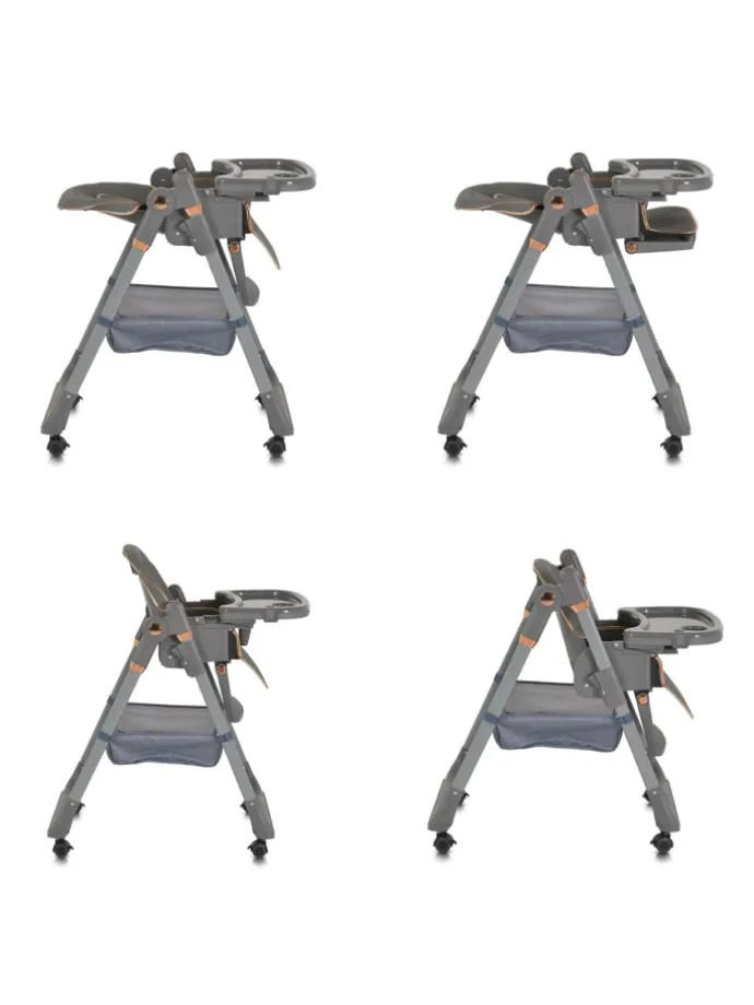 Kinderhochstuhl Lindo klappbar in grau