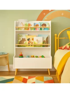 Kinderregal in Weiß/ Natur - (B) 68 x (H) 94 x (T) 32 cm