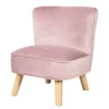 Kindersessel 'Lil Sofa', bequem, Holzfüße & Samtstoff Mauve