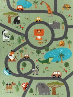 Kinderteppich Happy Life D in Grün