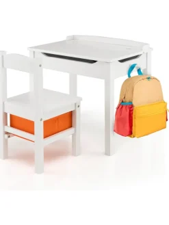 Kindertisch mit Stuhl in Weiß