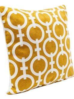 Kissen "Caten" in Gelb - (L)50 x (B)50 cm