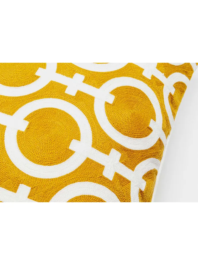 Kissen "Caten" in Gelb - (L)50 x (B)50 cm