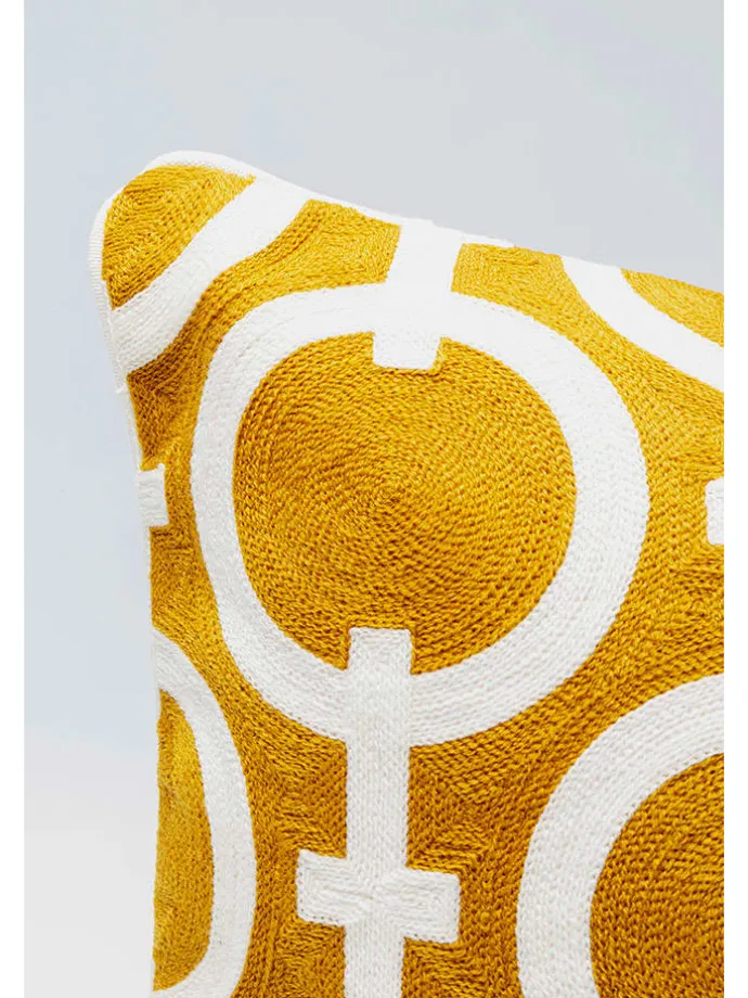 Kissen "Caten" in Gelb - (L)50 x (B)50 cm