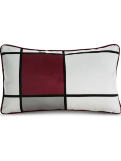 Kissen "Eva" in Weiß/ Rot/ Grau