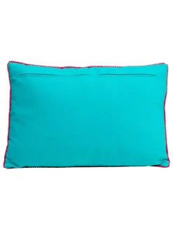 Kissen "Fiorista" in Türkis/ Bunt - (L)60 x (B)40 cm