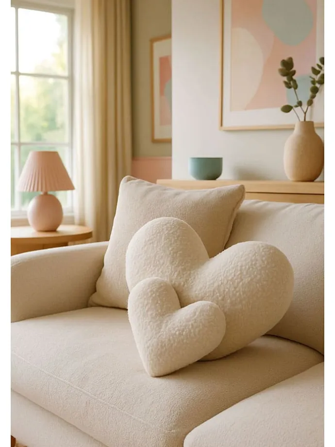 Kissen in Beige - (B)42 x (H)45 x (T)12 cm