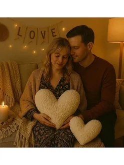 Kissen in Beige - (B)42 x (H)45 x (T)12 cm