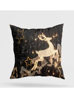 Kissen in Schwarz/ Gold