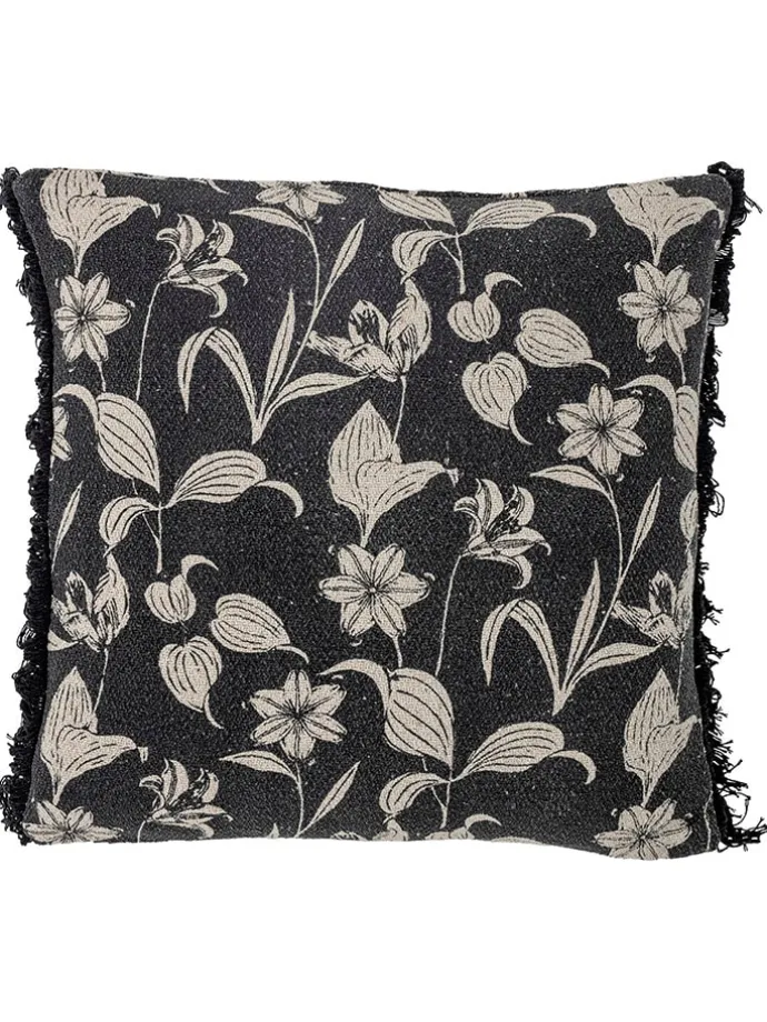 Kissen "Mali" in Schwarz/ Creme - (L)50 x (B)50 cm