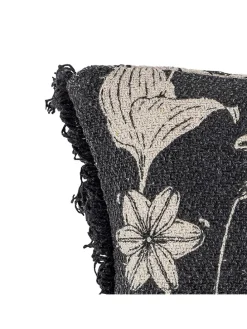 Kissen "Mali" in Schwarz/ Creme - (L)50 x (B)50 cm