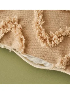 Kissen ''Nate'' in Beige - (L)43 x (B)43 cm