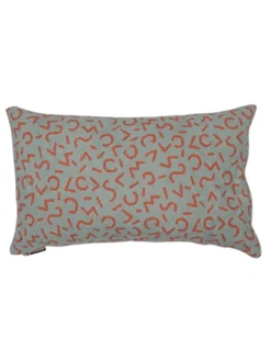 Kissen "Silvretta - Kleinmuster" in Grün/ Hellbraun