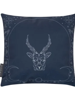 Kissen "Steinbock" in Dunkelblau - (L)25 x (B)25 cm