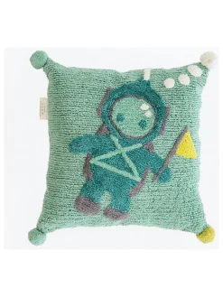 Kissen "Taucher" in Türkis - (L)50 x (B)50 cm