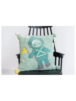 Kissen "Taucher" in Türkis - (L)50 x (B)50 cm