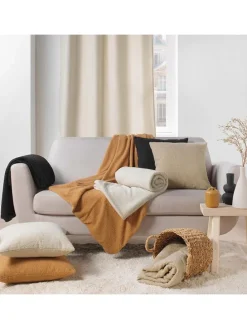 Kissen "Wooly" in Schwarz