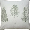 Kissenbezug ''Bäume'' in Beige/ Grün - (L)45 x (B)45 cm