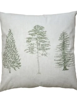 Kissenbezug ''Bäume'' in Beige/ Grün - (L)45 x (B)45 cm