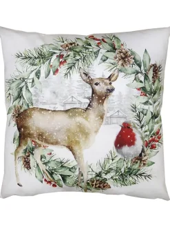 Kissenbezug ''Reh'' in Bunt - (L)45 x (B)45 cm