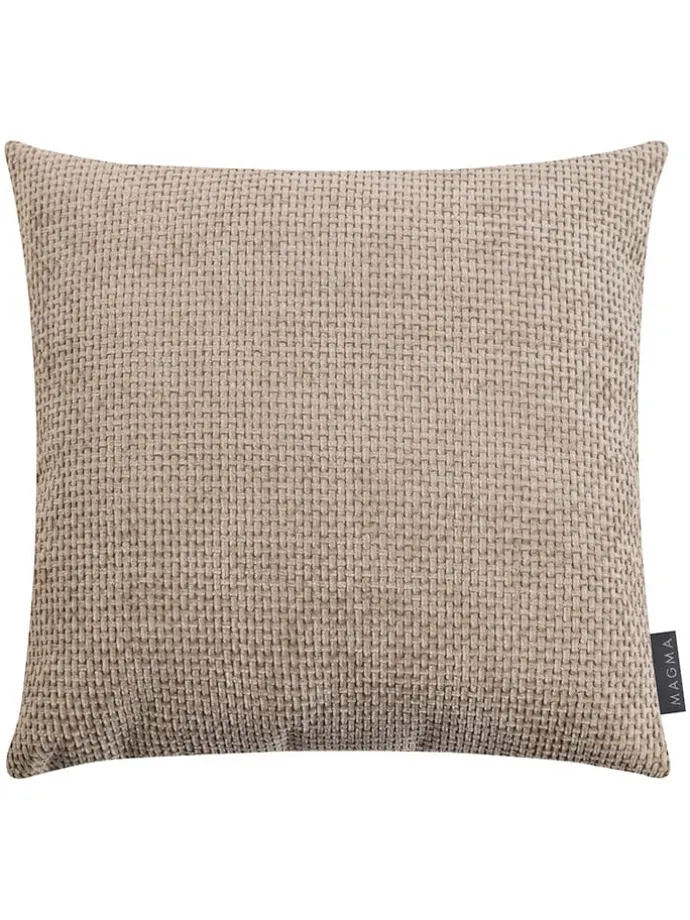 Kissenhülle "Arlo" in Taupe - (L)40 x (B)40 cm