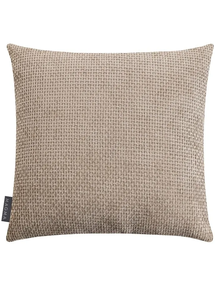 Kissenhülle "Arlo" in Taupe - (L)40 x (B)40 cm
