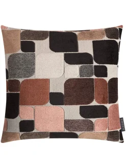 Kissenhülle "Okrio" in Braun/ Schwarz - (L)45 x (B)45 cm