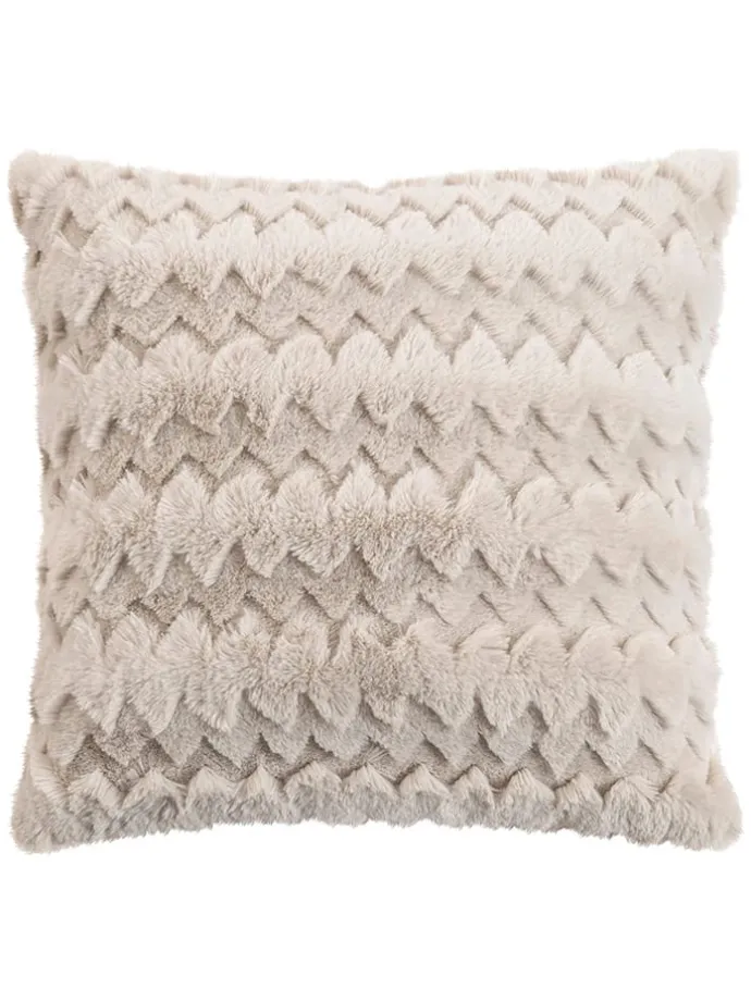 Kissenhülle "Plush" in Beige - (L)45 x (B)45 cm