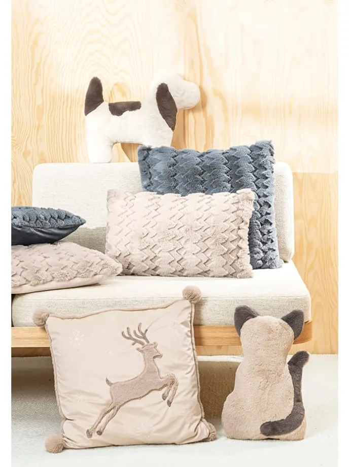 Kissenhülle "Plush" in Beige - (L)45 x (B)45 cm