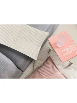 Kissenhülle "Shara" in Beige - (L)30 x (B)50 cm