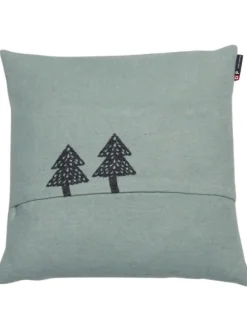 Kissenhülle "Silvretta - Fuchs und Igel" in Hellgrün