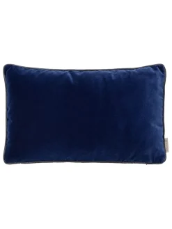 Kissenhülle "Velvet" in Dunkelblau - (L)50 x (B)30 cm