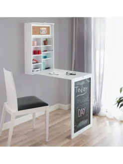 Klappbarer Wandtisch in Weiß