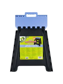 Klapphocker in Schwarz/ Blau - (B)38 x (H)39 x (T)21 cm