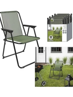 Klappstuhl ''Pliante'' in Khaki - (B)51 x (H)75 x (T)60 cm