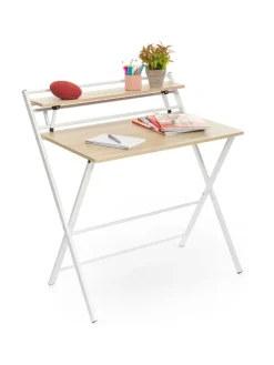 Klapptisch in Beige/ Weiß - (B)60 x (H)84 x (T)97 cm