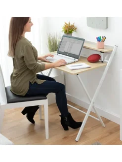 Klapptisch in Beige/ Weiß - (B)60 x (H)84 x (T)97 cm