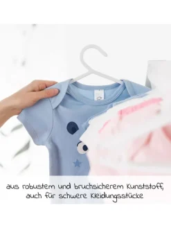 Kleiderbügel für Babys und Kinder (22 Stück) in weiss