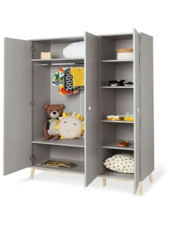 Kleiderschrank "Dusk" in Grau - (B)158 x (H)193 x (T)54 cm